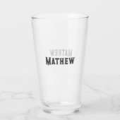 Verre simple lettre initiale monogramme ajouter votre no (Dos)