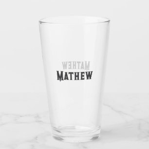 Verre simple lettre initiale monogramme ajouter votre no