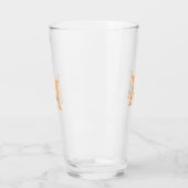 Verre simple minimal add name monogram orange brown thr (Gauche)