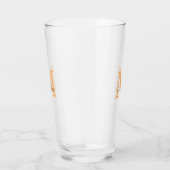 Verre simple minimal add name monogram orange brown thr (Droite)