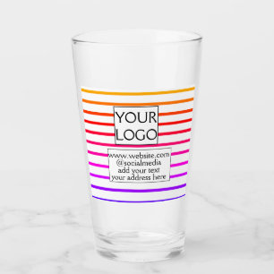Verre simple minimal ajoutez votre logo/design ici entre