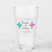 Verre SIMPLE MINIMAL.MIGNON AJOUTER NOM BÉBÉ joyeux anni (Dos)