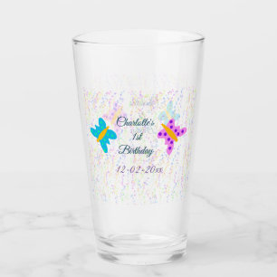 Verre SIMPLE MINIMAL.MIGNON AJOUTER NOM BÉBÉ joyeux anni