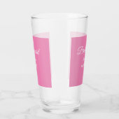 Verre Simple minimal pink bridesmaid add name year text (Droite)