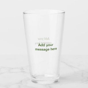 Verre Simple minimal vert ajoutez votre texte nom photo