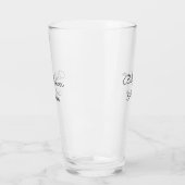 Verre simple minimum ajouter votre nom baby shower texte (Gauche)