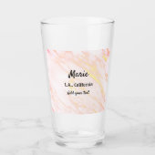 Verre simple minimum ajouter votre nom ville texte marbr (Devant)