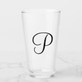 Verre simple minimum ajouter votre texte monogramme phot (Devant)