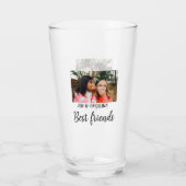 Verre simple minimum meilleur ami nom ajouter photo text (Dos)