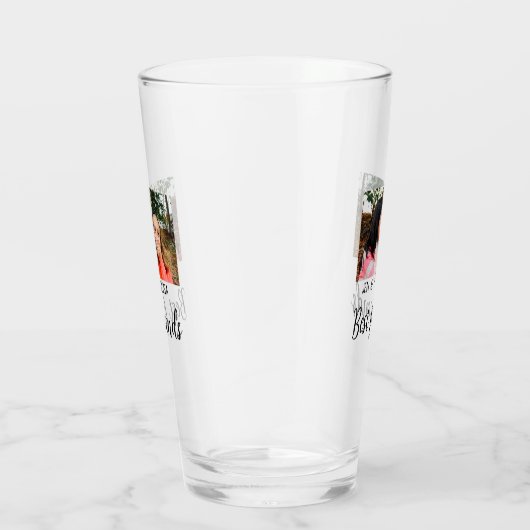 Verre simple minimum meilleur ami nom ajouter photo text (Droite)