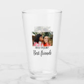 Verre simple minimum meilleur ami nom ajouter photo text (Devant)