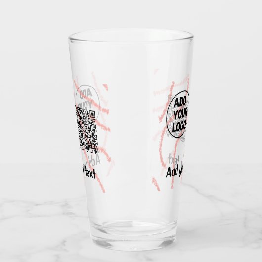 Verre Simple minimum q r code ajouter le logo code d'ana (Gauche)