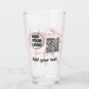 Verre Simple minimum q r code ajouter le logo code d'ana