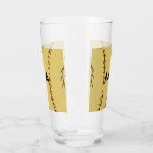 Verre Simple monogramme ajouter votre nom lettre man min (Gauche)