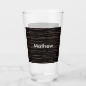 Verre Simple monogramme ajouter votre nom lettre man min (Dos)