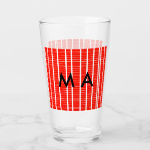 Verre Simple monogramme ajouter votre nom lettre man min