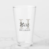 Verre Simple Monogramme Beige noire (Devant)