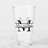 Verre Simple monogramme personnalisé (Dos)
