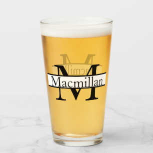 Verre Simple monogramme personnalisé