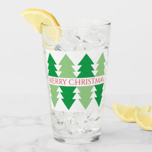 Verre Simple Rouge Joyeux Noël Green Tree Design