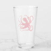 Verre Simple rouge vectoriel art octopus Silhouette (Dos)