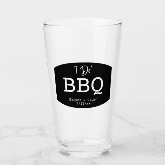 Verre Simple Russe Mariage Je fais BBQ Glass (Devant)