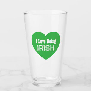 Verre Simple St. Patrick's Day Vert J'aime être irlandai