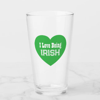 Verre Simple St. Patrick's Day Vert J'aime être irlandai