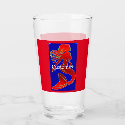 Verre sirène rouge (Devant)