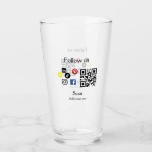 Verre Site web d'entreprise simple code à barres QR code