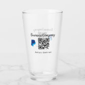 Verre Site web simple d'entreprise code-barres QR ajoute (Dos)