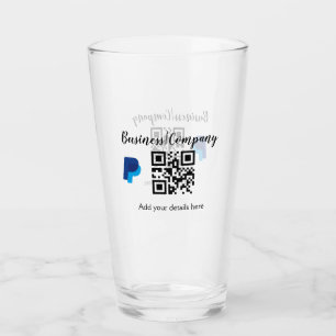 Verre Site web simple d'entreprise code-barres QR ajoute