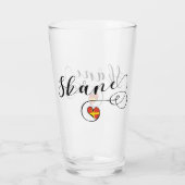 Verre Skåne Flag Heart, Suède, Scanie (Dos)