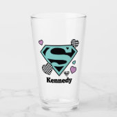 Verre Skater Girl Supergirl Coeurs S-Shield (Devant)