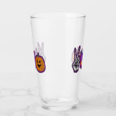 Verre Skeleton Citrouille Peace Love Halloween (Gauche)
