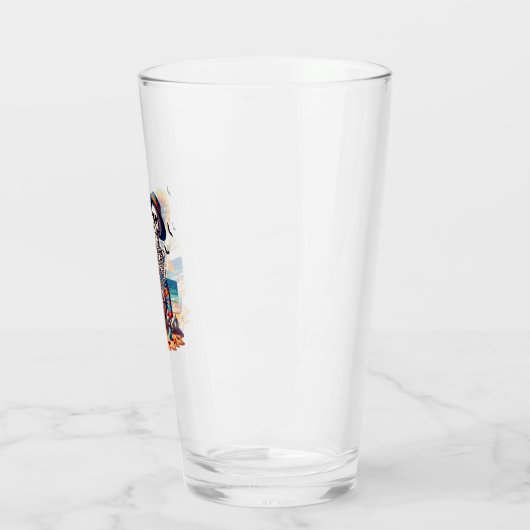 Verre Skeleton cool à la plage (Gauche)