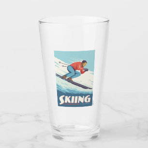 Verre Ski est croire Retro Print