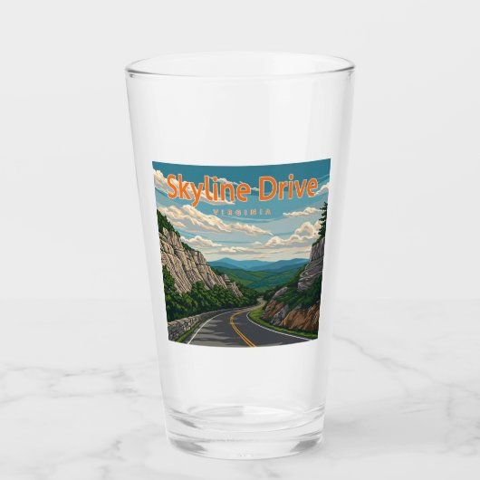 Verre Skyline Drive Virginia Paysage (Devant)