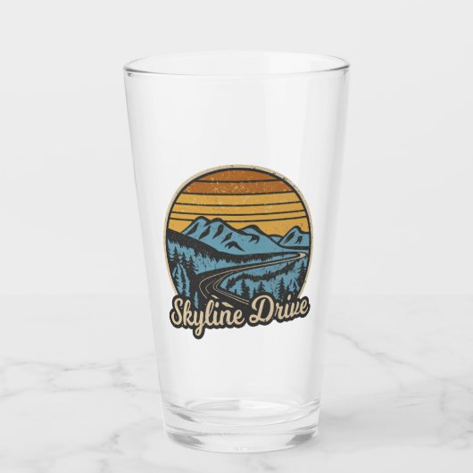 Verre Skyline Drive Virginia Retro (Devant)