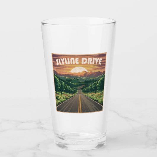 Verre Skyline Drive Virginia Sunset (Devant)