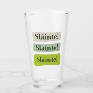 Verre Slainte Irlande Bonne santé St. Patrick's Day Gree