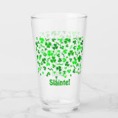 Verre Sláinte Lucky Irish Shamrocks Personalized Pint (Dos)