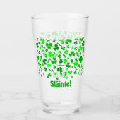Verre Sláinte Lucky Irish Shamrocks Personalized Pint (Devant)