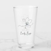 Verre Slate Gray Floral Line Art Minimalist Zen (Dos)