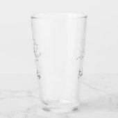 Verre Slate Gray Floral Line Art Minimalist Zen (Gauche)