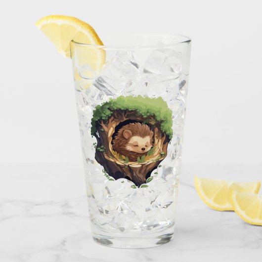 Verre Sleepy hedgehog (Devant glace)