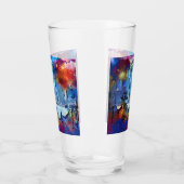 Verre SlipperyJoe NYC graffiti lue entourée tourbillon (Gauche)