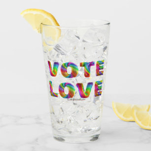 Verre SlipperyJoe vote amour égalité fourrure arc-en-cie