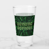 Verre SlipperyJoe's 69 code binaire vert vibrant calcul (Dos)
