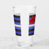 Verre SlipperyJoe's cuir drapeau orgueil noir bleu royal (Gauche)